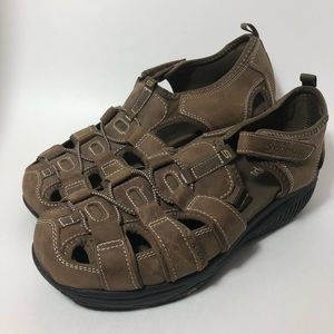 Skechers Shape Ups Chocolate Fisherman Sandals